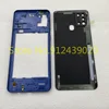 For Samsung Galaxy A21S A217 A217F Phone Housing Middle Frame Plate Case + Back Cover Battery Rear Door Camera Lens Repair Parts 6