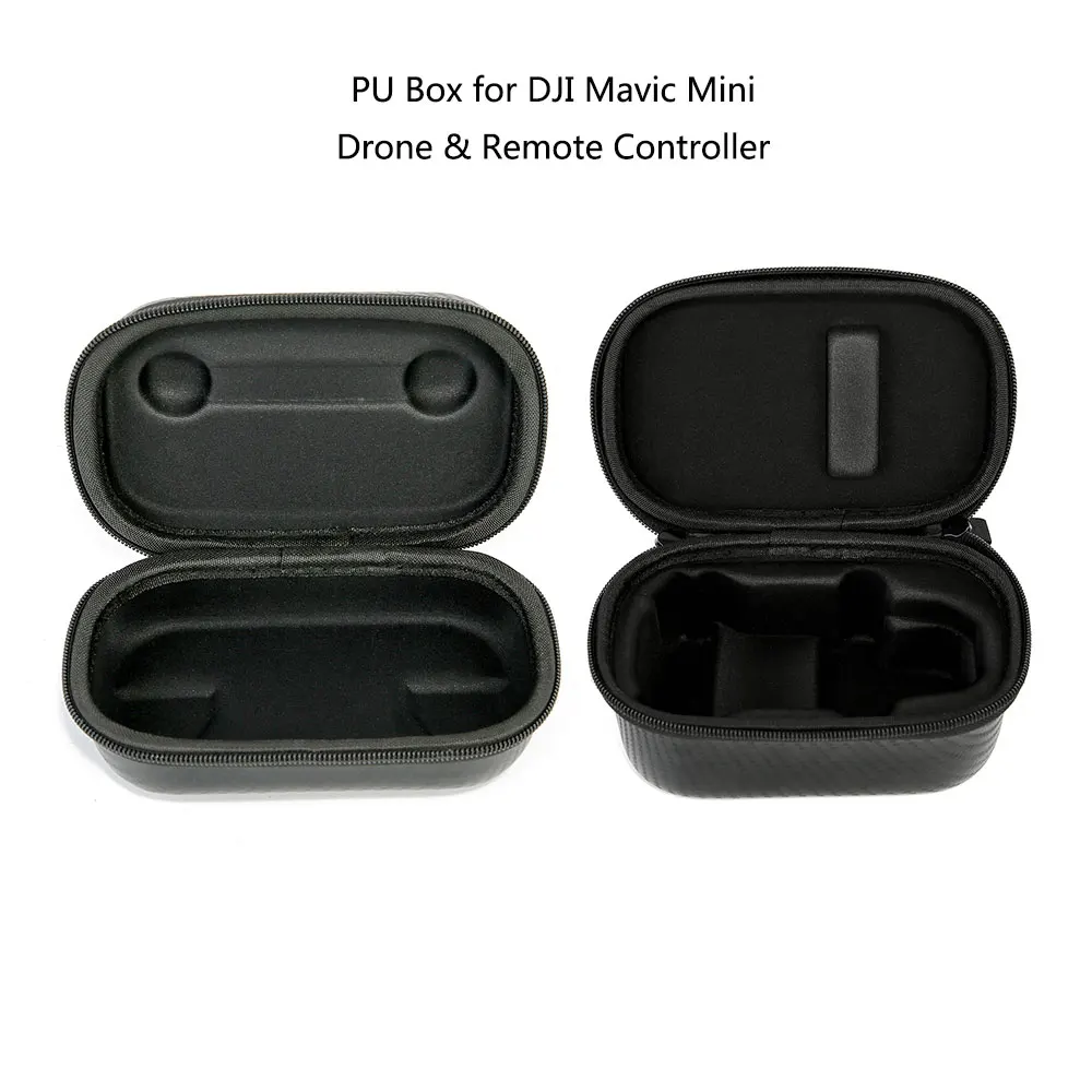 Чехол для переноски для DJI Mavic 2 Pro Zoom Портативная сумка для переноски сумка для хранения Дрон пульт дистанционного управления Портативный чехол-протектор - Цвет: PU for Mini drone RC