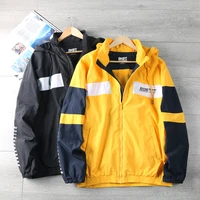 2021 spring and autumn korean style trendy brand men s color matching couple loose fitting workwear jacket casual jacket