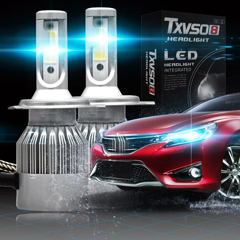 2 шт. Автомобильные светодиодные лампы H4 Led H1 H7 H3 H13 12 в 110 Вт 5500 к|Передние LED-фары
