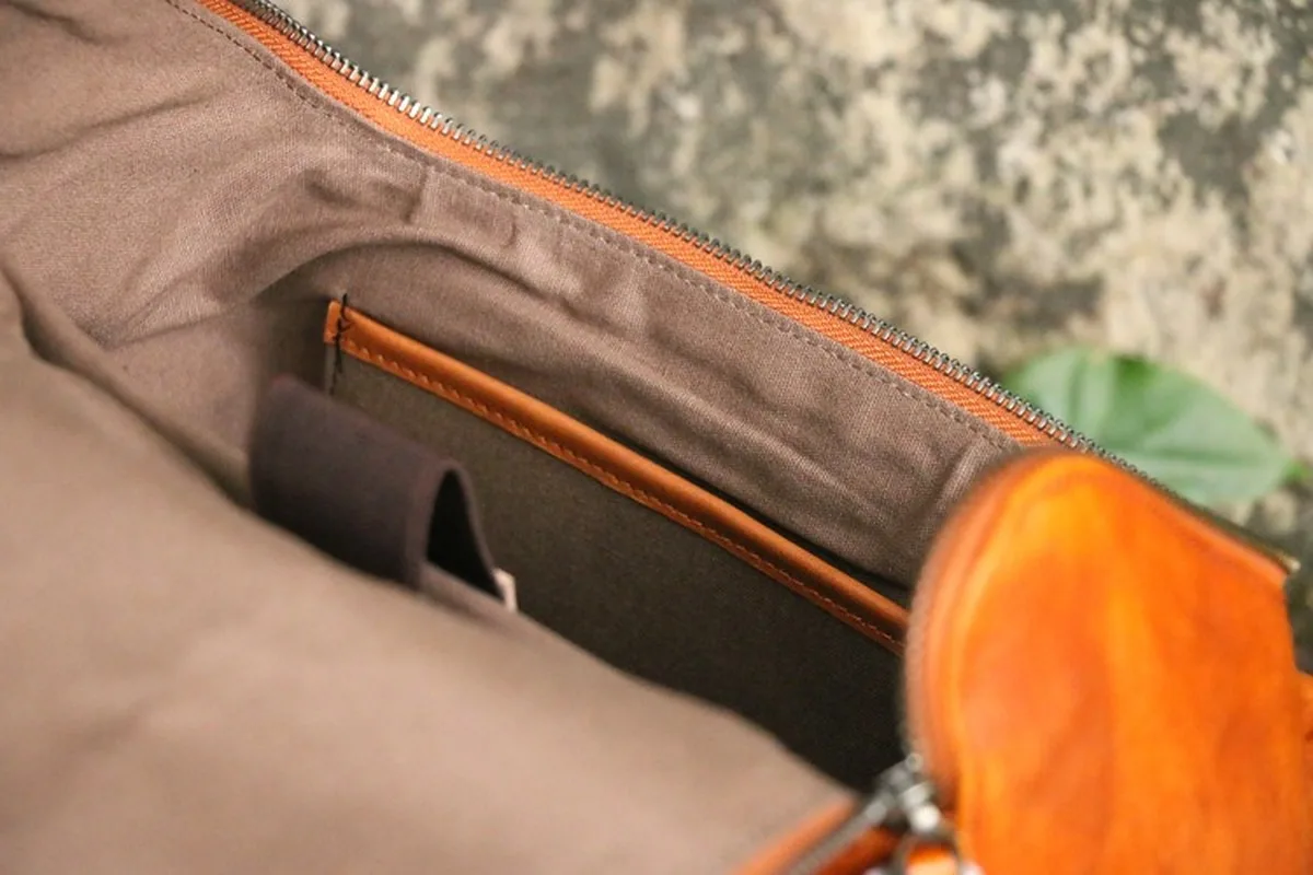 

new first layer cowhide handmade men and women leather backpack large capacity back pack Simple and fashionable style