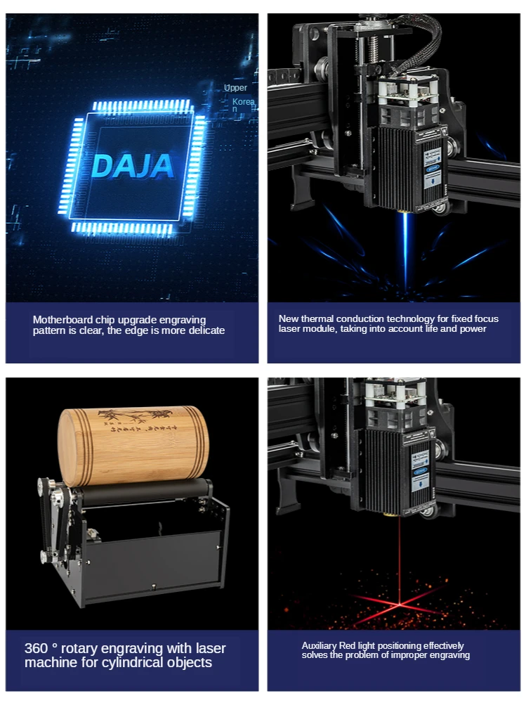 Лазерный гравировальный станок с ЧПУ 3000/5500/7000 МВт DIY автоматический для лазерной