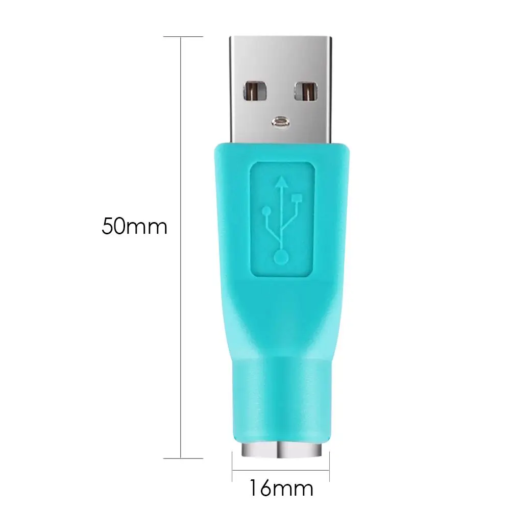 1pc Green Plastic PS/2 Female To USB Male Adapter Converter Connector For Keyboard Mouse Mice 50mm*16mm*12mm | Компьютеры и офис