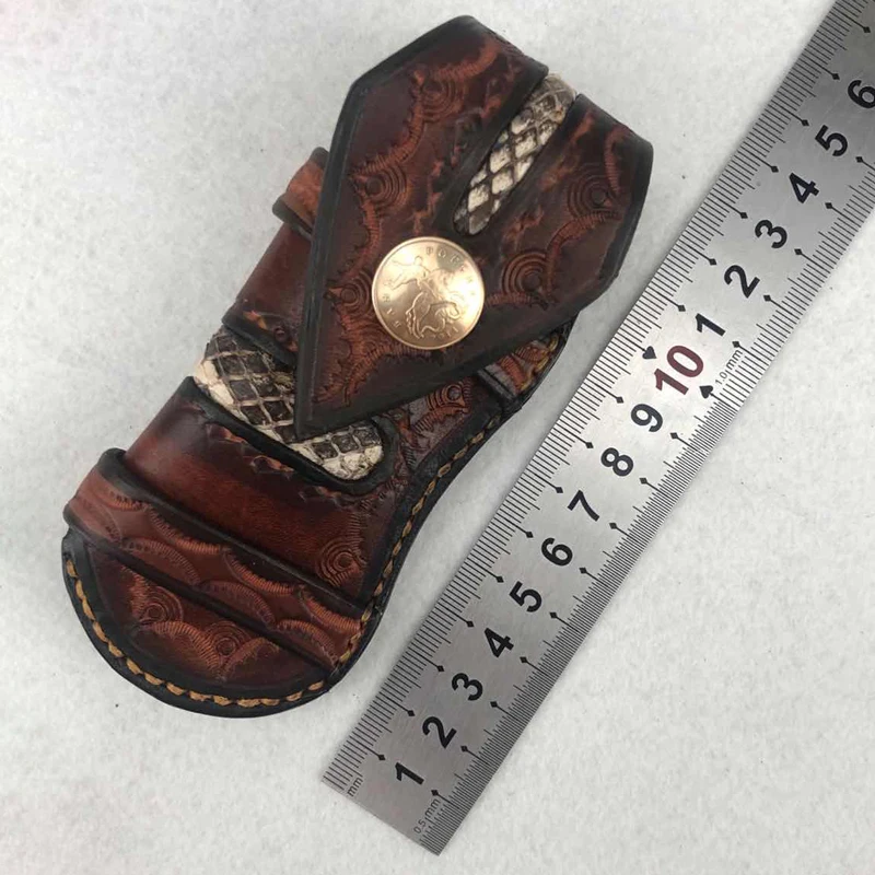 Складной кард нож для охоты на открытом воздухе сумка кожаные складные