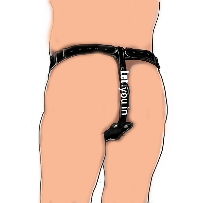 Страпон для БДСМ с двойным проникновением ремешок на анальной пробке и жгуте