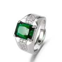 emerald mens ring sapphire diamond green spinel fashion mens ring ring jewelry