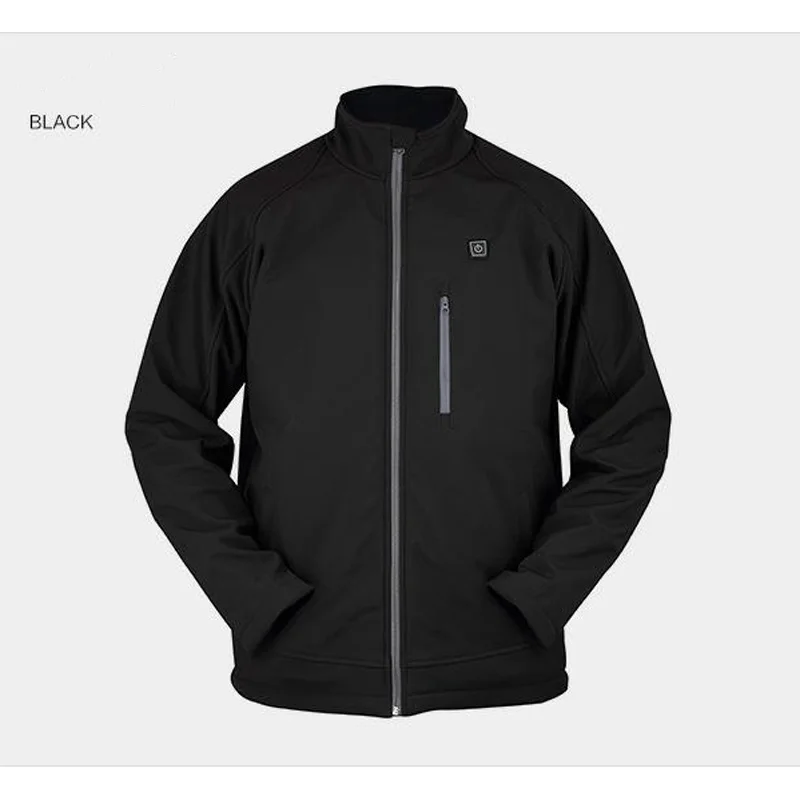 Men's Winter Outdoor Intelligent USB Work Hooded Heating Jacket Coats Adjustable Temperature Control Safety Clothing DYR002