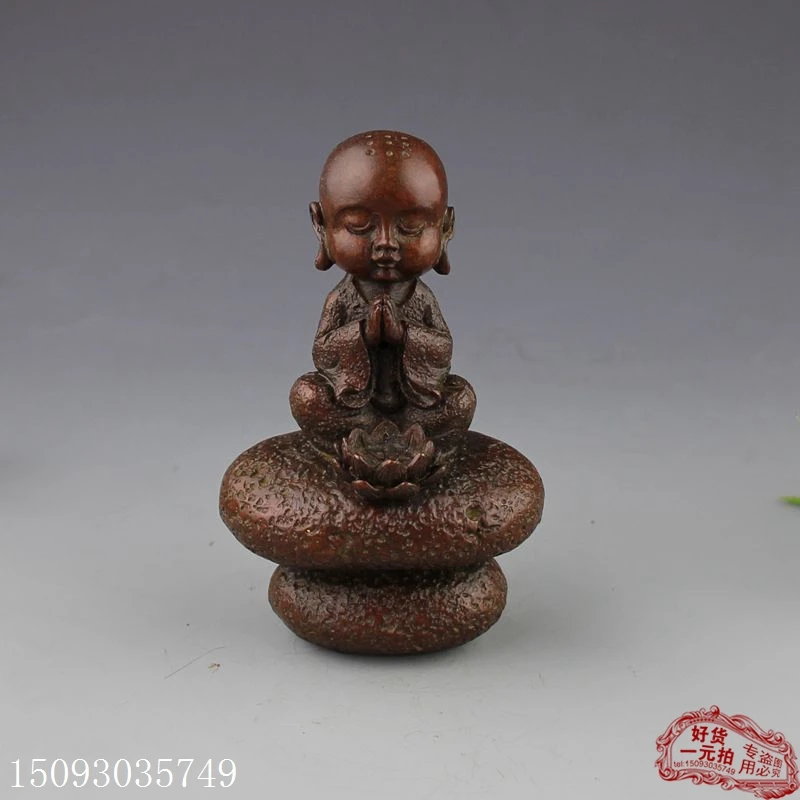 Изысканная ручная работа красная медь и красная медь Tongzi Будда благовония