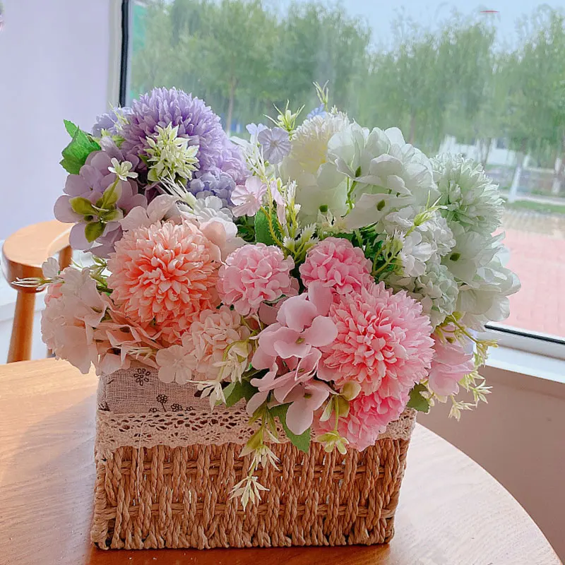 

Fake Flower Hydrangea Flower Simulation Home Decoration Fashion Fake Plants Artificial Flower