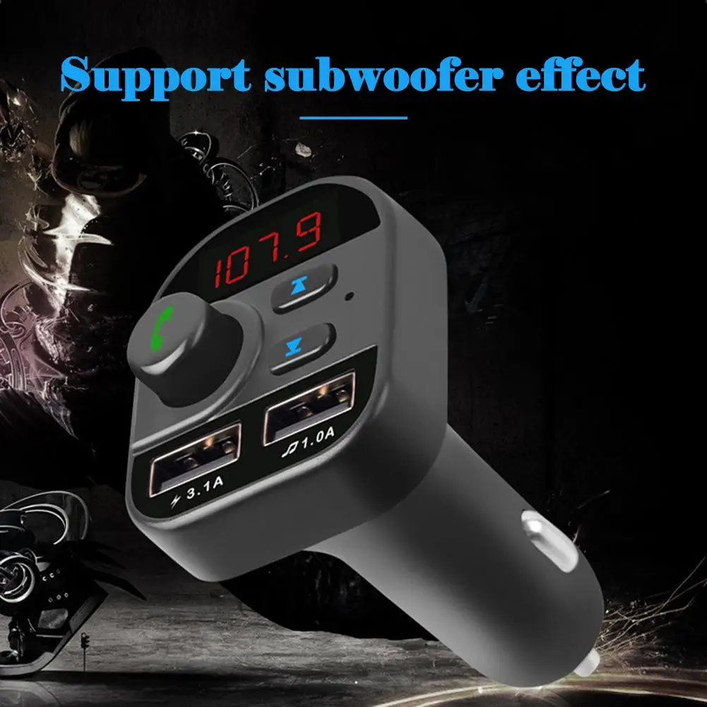 805E цифровой трубчатый дисплей Bluetooth 5 0 Handsfree Car Kit fm передатчик автомобильный аудио