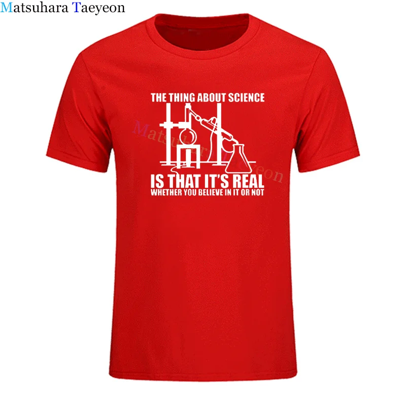 True Science Believe Chemistry Experiment Print T-Shirt Men Summer Fashion Casual tshirt Loose Cotton funny T Shirts harajuku | Мужская
