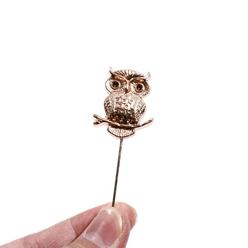 Милая булавка с лацканами в виде совы золотая металлическая брошь для женщин и