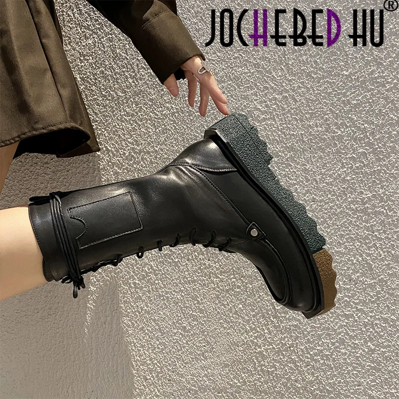 

Женские ботинки до середины икры, большие размеры 33-43