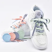 1Pair Flats Shoelace For AJ/AF Shoelaces Off Sneaker White Shoes Lace For Women and Men Shoelace 4 C