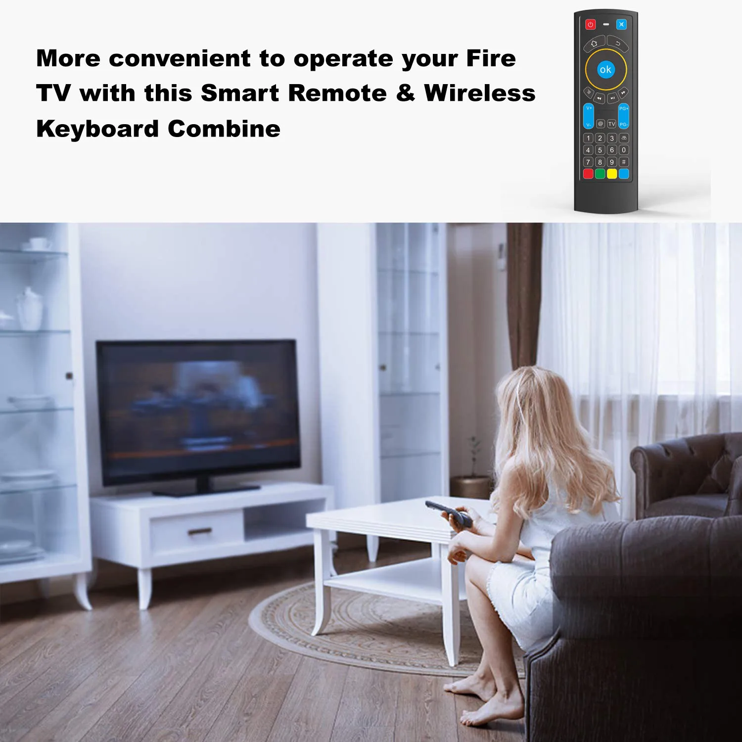 Сменный смарт пульт дистанционного управления ACEMAX для Amazon Fire TV и Stick Android Box Windows PI