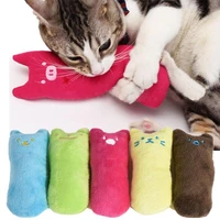 15pc teeth grinding catnip toys funny interactive plush cat toy pet kitten chewing vocal toy claws thumb bite cat mint for cats