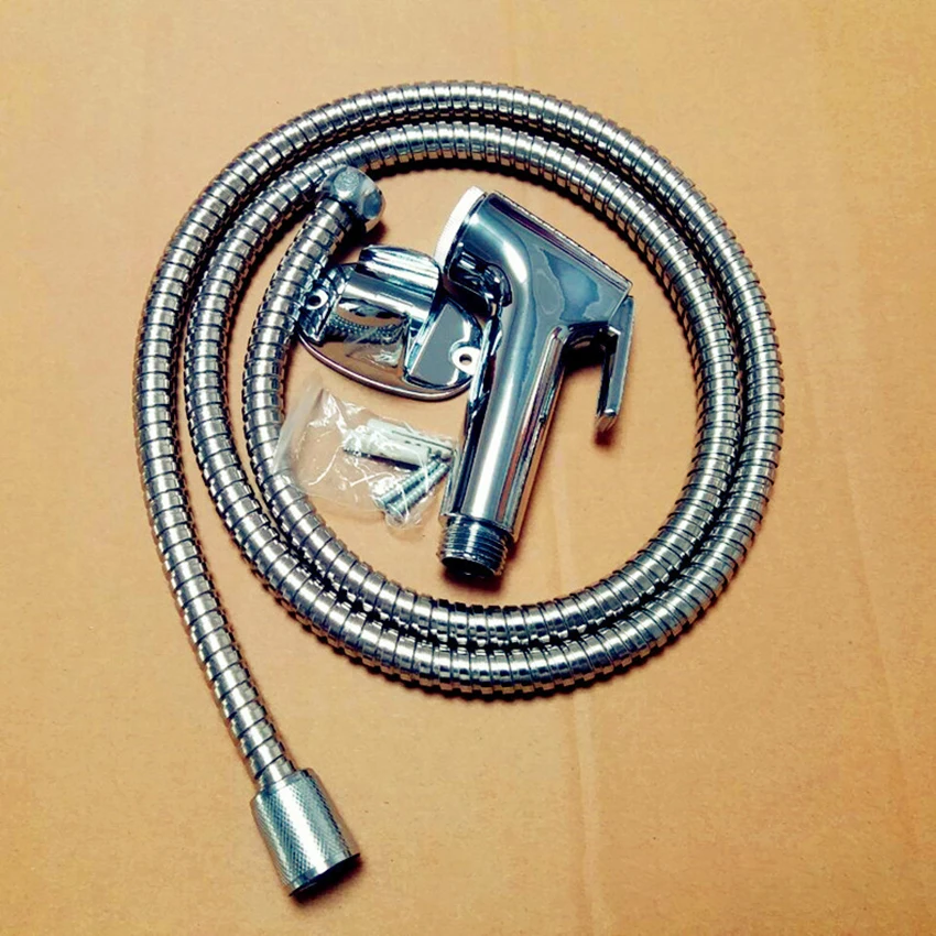 

1 set ABS Electroplated Bidet Spray Set Handheld Toilet Bidet Sprayer 1.4m Shower Hose With Bracket For Bathroom Bidets Parts