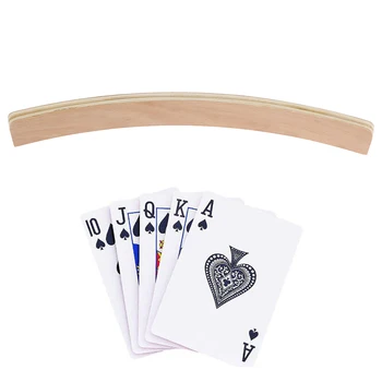 1Pc Wooden Playing Card Holder Free Hand Poker Party Playing Accessories Poker Base Stand 3