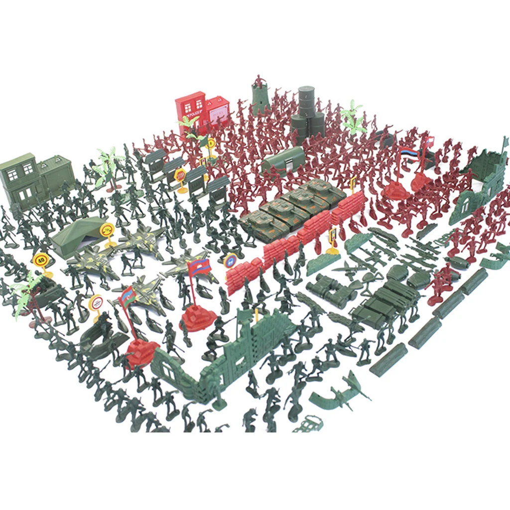 Комплект армейской базы из 330 деталей 4 см солдат и аксессуары танки бойцы многое