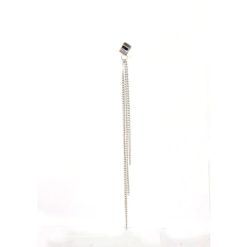 Винтажная длинная цепочка серьги клипсы с кисточками для женщин золотого цвета