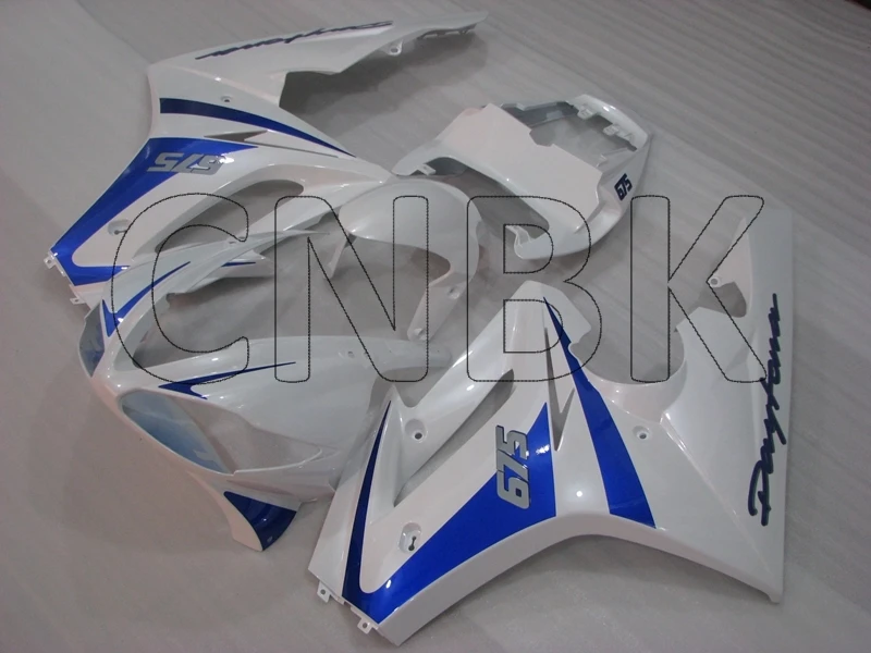 Daytona 2009 Body Kits для Triumph 675 2012 сине белый обтекатель Набор всего тела Kits|Полные