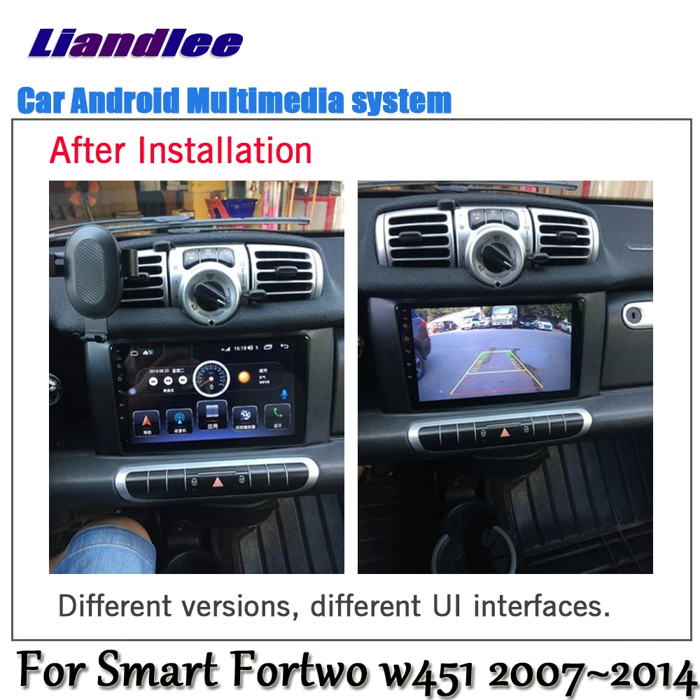 Liandlee Android 10 4 + 64G для Smart Fortwo w451 2007 ~ 2014 Автомобильный IPS экран Carplay BT Wifi GPS навигация