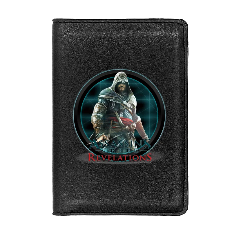 

Обложка для паспорта для мужчин и женщин, кожаный тонкий кошелек с кармашком для удостоверения личности и визиток, крутой убийца, для путеше...