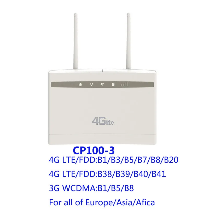 CP100-3 TIANJIE 4G LTE CPE маршрутизатор модем CAT4 Wifi точка доступа 4G LTE FDD lan порты и слот для sim-карты с 2 SMA разъем внешние антенны - Цвет: CP100-3