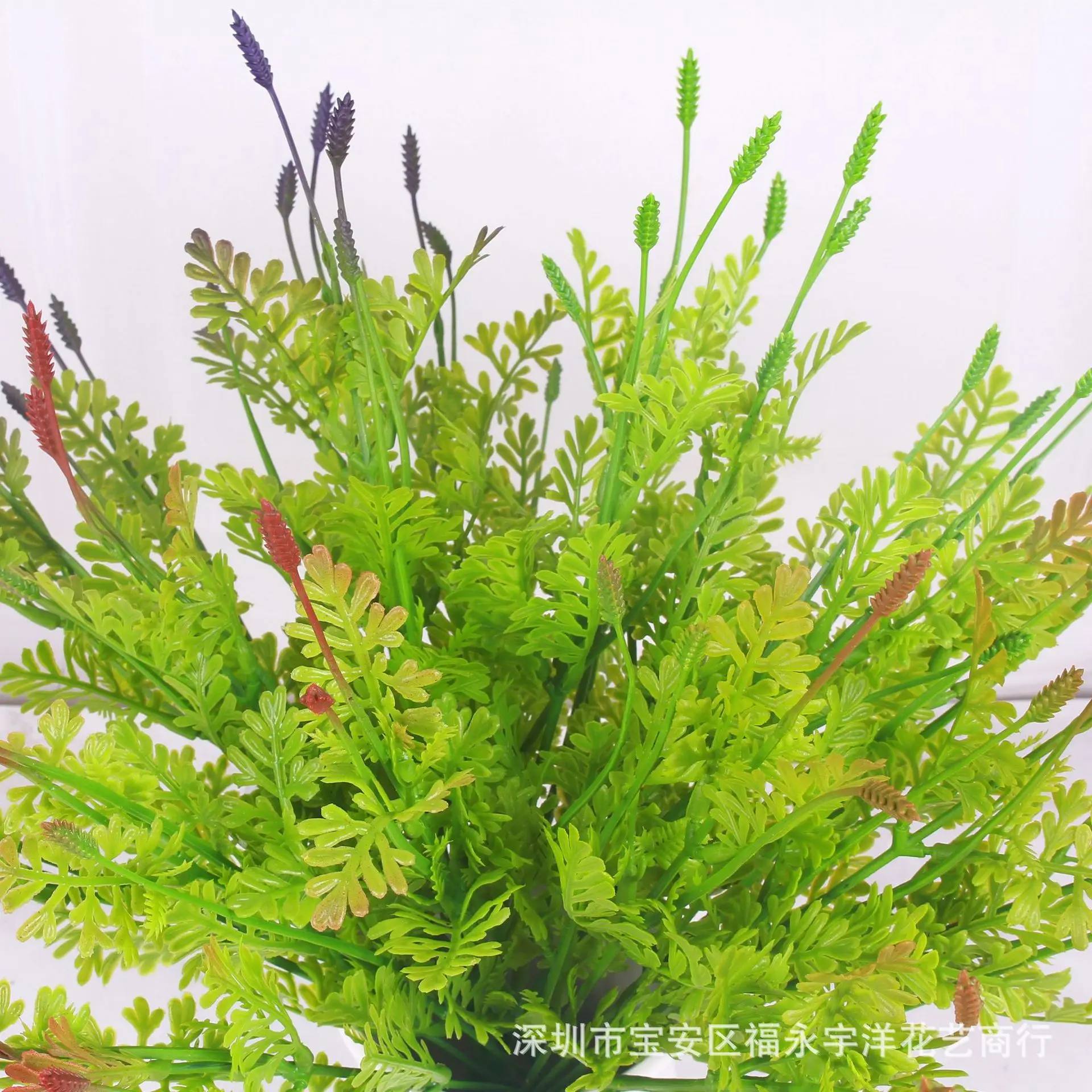 

1pc Artificial Plants Plastic Lavender Waterweed Bundles Plant Wall Materials Green Leaf Fake Plant for Home Garden Decoration