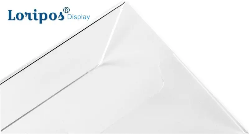 L образная настольная витрина акриловая Вертикальная Горизонтальная прозрачная