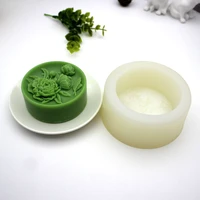 butterfly love flower round soap cake mold 3d flower candle form soap moulds food grade silicone resin crafts soap diy kitchen