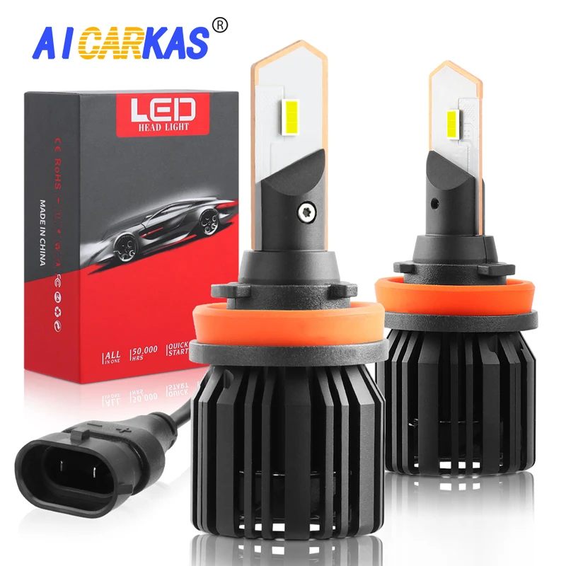 

AICARKAS новейшие светодиодные лампы для автомобильных фар H4 H1 H11 H7 9005 HB3 9006 HB4 50 Вт 6000 лм Автомобильная противотуманная фара 12 В 24 в K