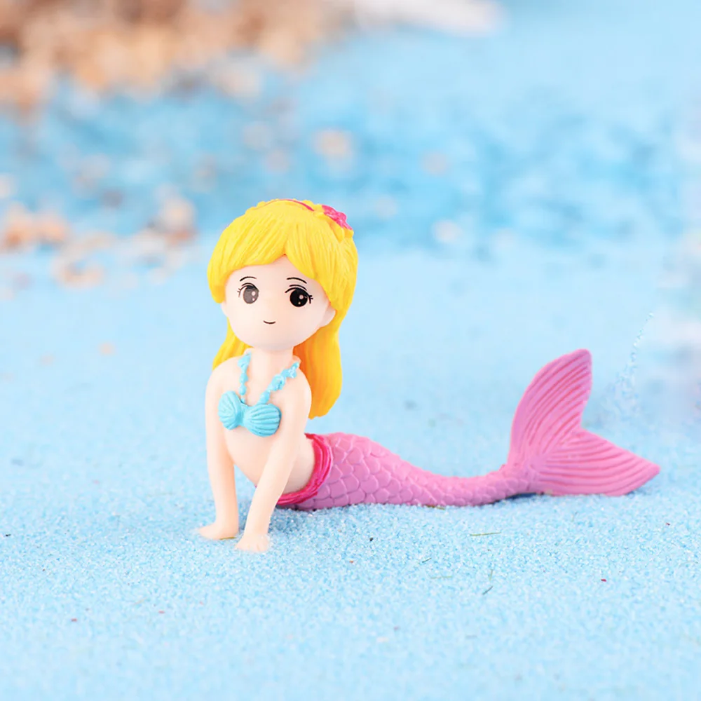 1 предмет Новинка миниатюрные Русалка Статуэтки украшение для микро