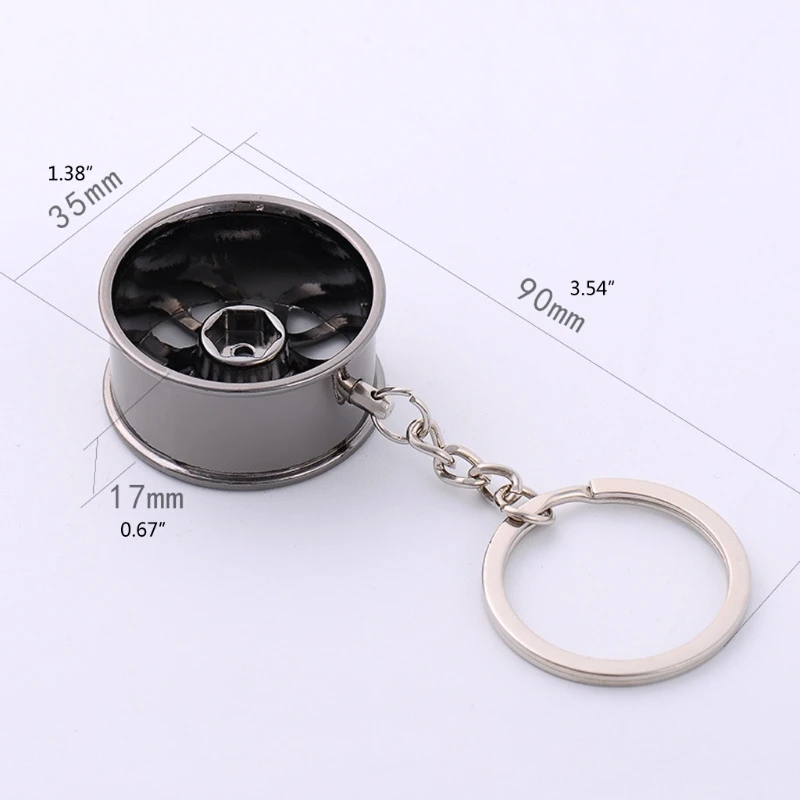 

Wheel Hub Key Chain Tire Styling Car Key Ring Man's Keychain Car Key Chain Cool Keychain Keyring Gift