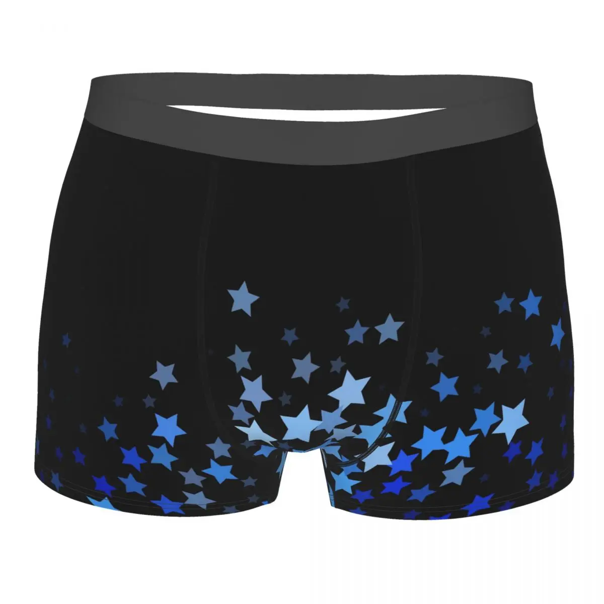 

Mens Boxer Briefs Dark Blue Sky Stars Stylish Brief Underwear Pouch Soft Man Boys Trunks Underpants