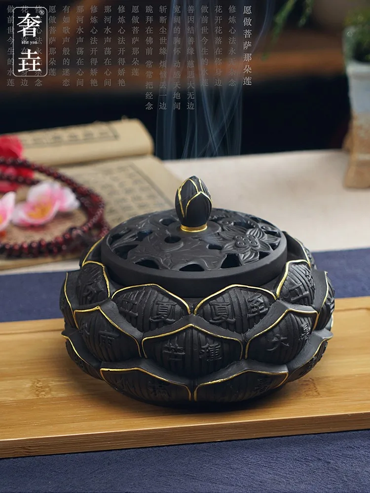 

Lotus Backflow Incense Burner Waterfall Back Flow Incense Burner Candle Holder Buddha Small Bruleur Encens Home Decor AB50IB