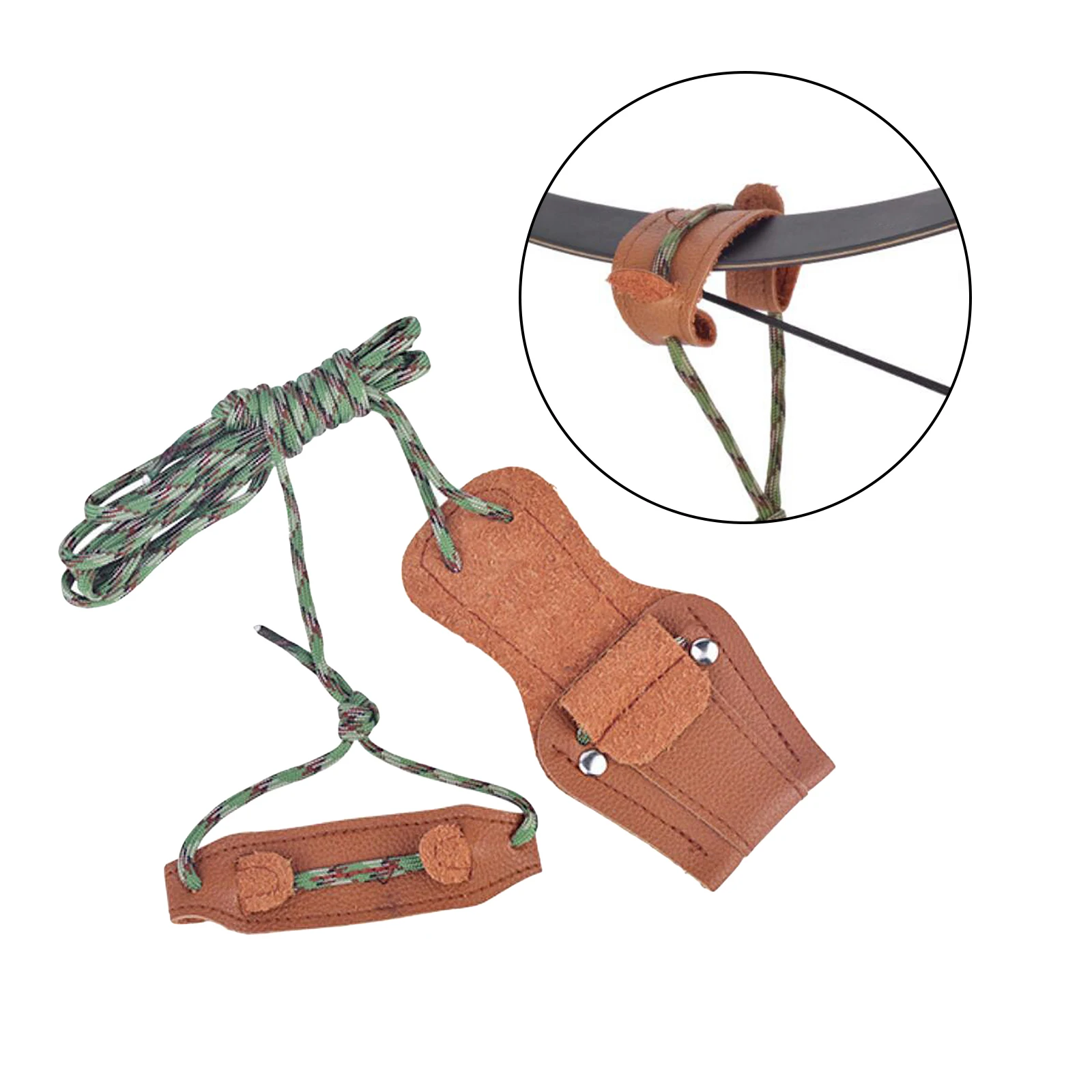 

Archery Long Bow Stringer with Leather and Nylon Construction for Use with All Longbows, Multi, One Size