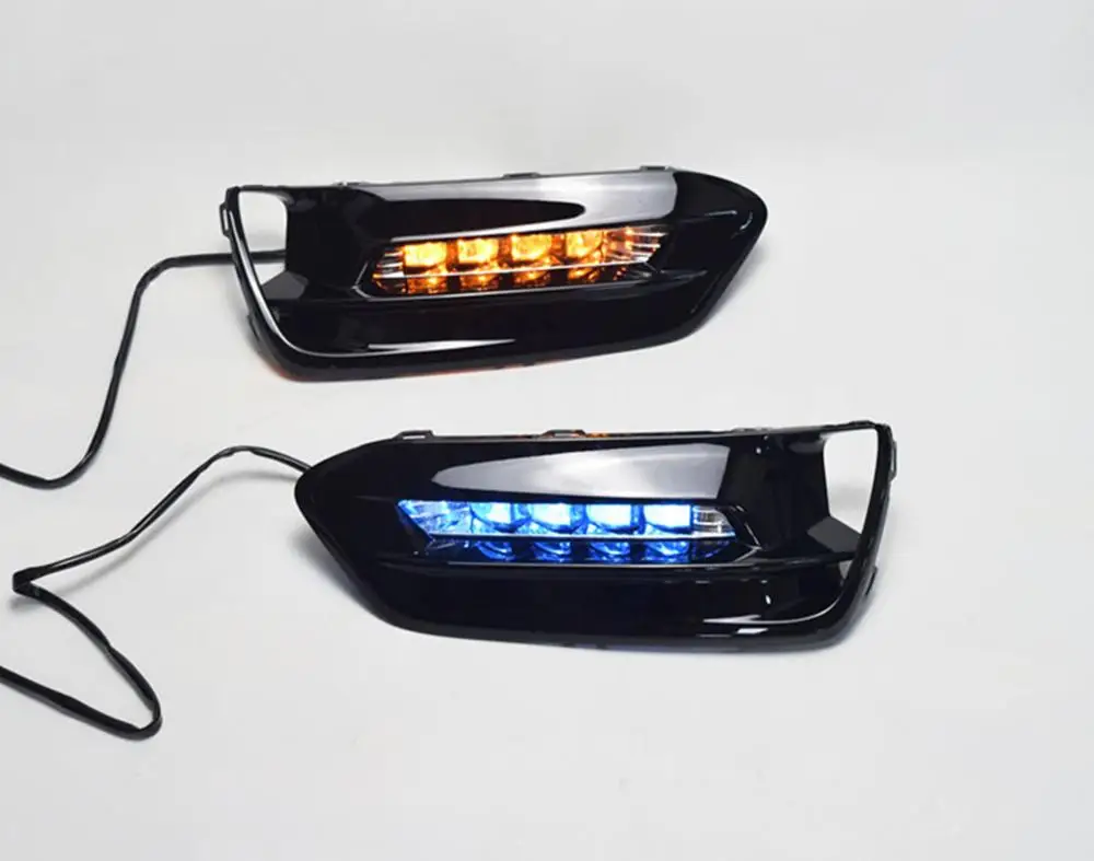 Дневной ходовой светильник с поворотной сигнальной лампой + синий ночной