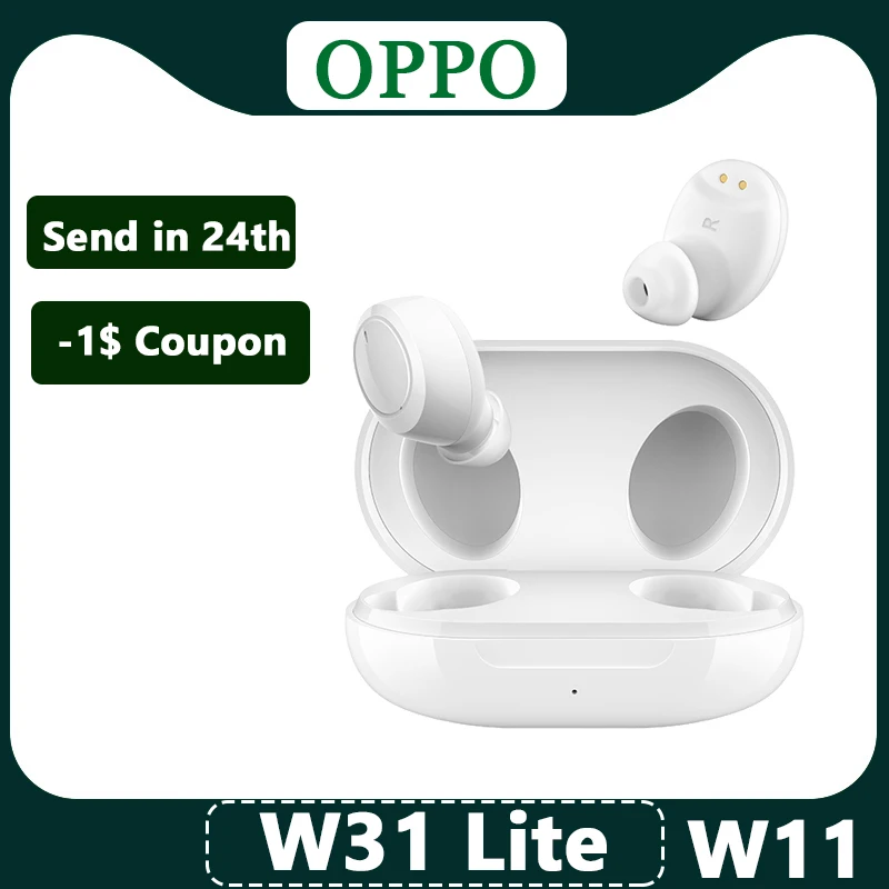 Оригинальные беспроводные наушники OPPO Enco W31 Lite W11 TWS Bluetooth с улучшенными басами