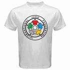 Новая мужская белая футболка с логотипом международного дзюдо IJF, повседневные футболки