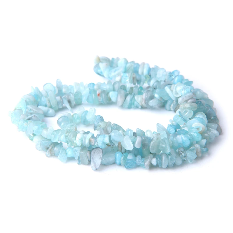aquamarine Бусины из натуральных зеленых малахитовых фишек, 5-8 мм, неправильные бусины из гравия, маленькие кусочки, Самородок, драгоценные камни, бусины для изготовления браслетов, подарок - Цвет: aquamarine