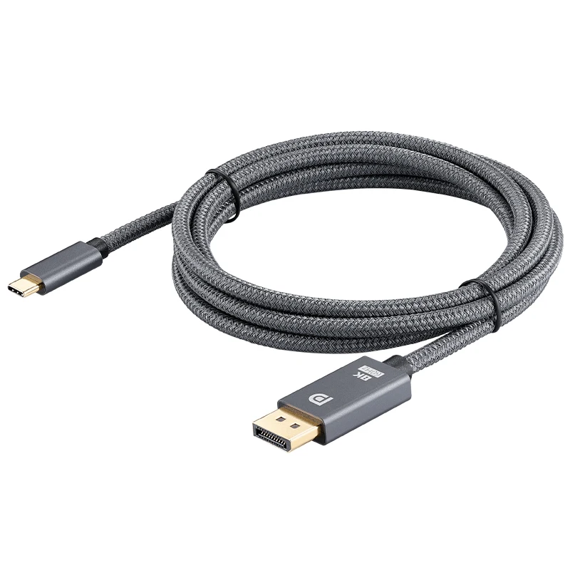 Новый кабель с разъемом типа C на DP 8K 60 Гц 2 м 3 USB для DisplayPort 8k 2021 MacBook Pro M1 Mac Mini XPS |