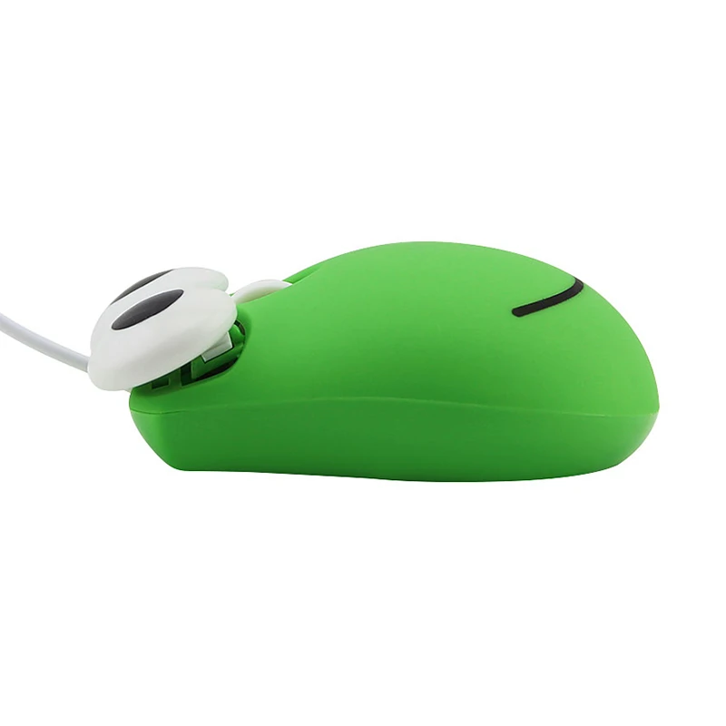 Милая мультяшная офисная мышь USB Проводная игровая мини-мышь в форме лягушки