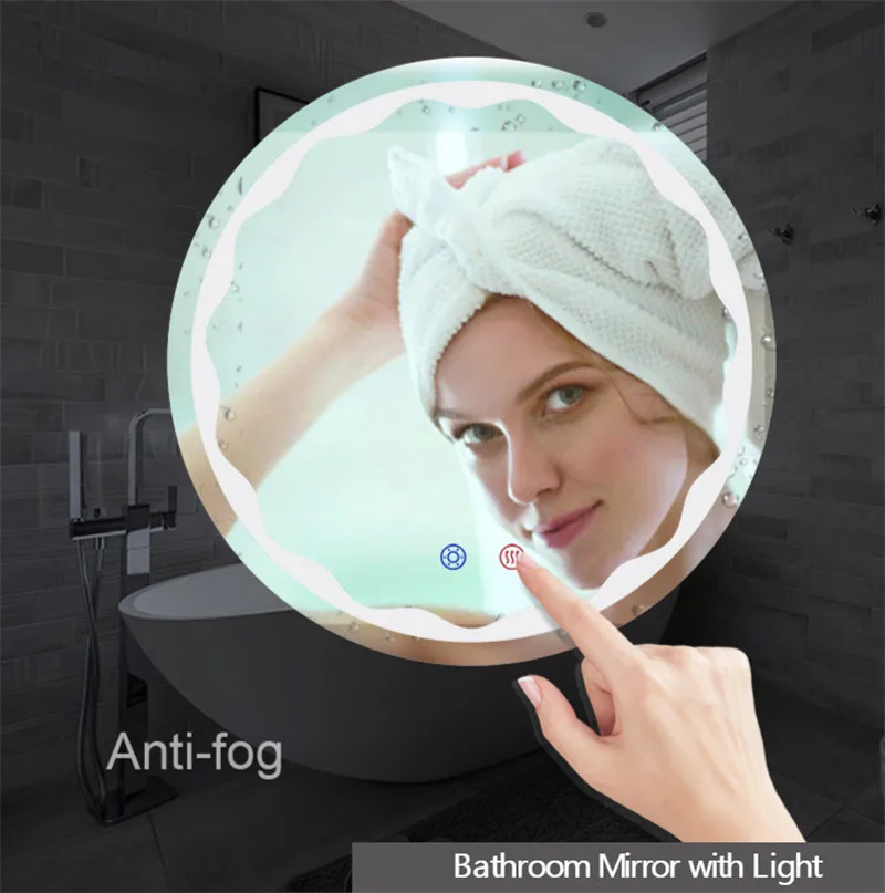 Зеркало для макияжа светодиодное настенное зеркало с подсветкой лампа зеркала