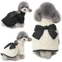 winter dog dress cute bowknot sequins pet dresses cat puppy yorkshire chihuahua clothes pomeranian bichon poodle clothing outfit