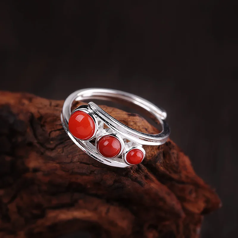 Uglyless как светофор дизайнер агат нефрит яшма кольца для женщин регулируемые 925