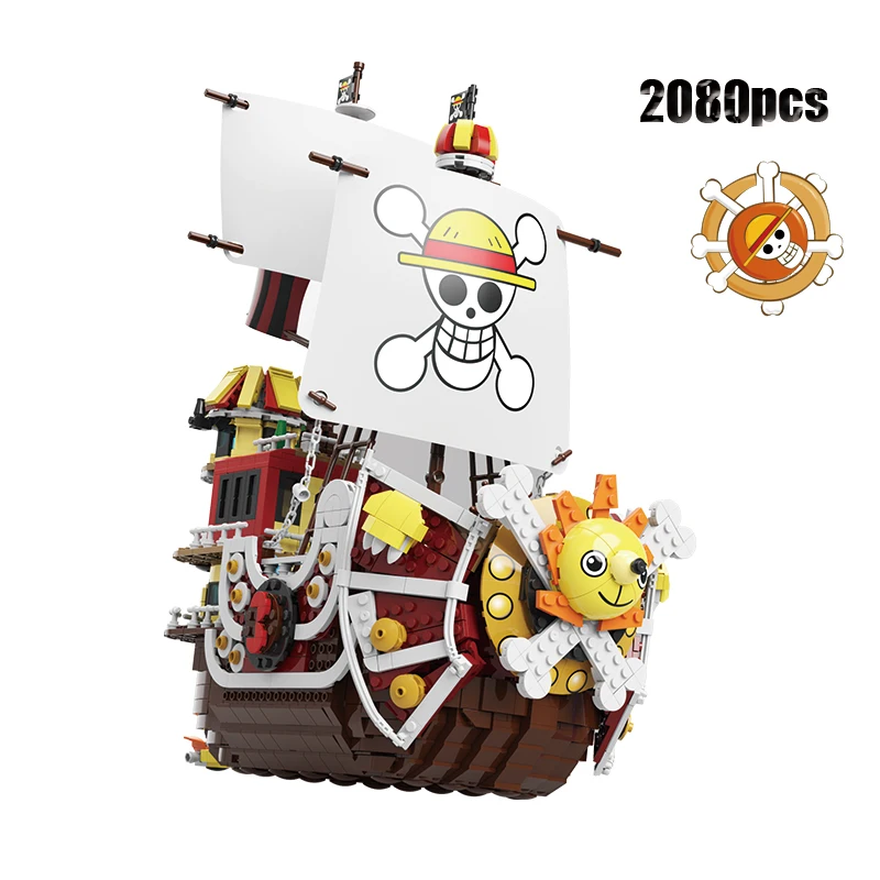 

2080pcs Idea Model Thousand Sunny Pirate Ships Building Blocks One Pieces Boats Figures Luffy Blocks Gifts Bricks Children Toys