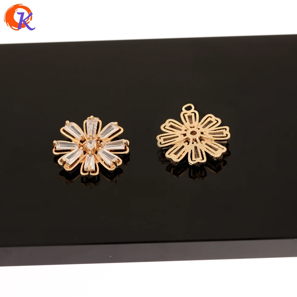 

Cordial Design 10Pcs 20*23MM Jewelry Accessories/Hand Made/CZ Charms/Genuine Gold Plating/DIY Making/Earring Findings/Pendant
