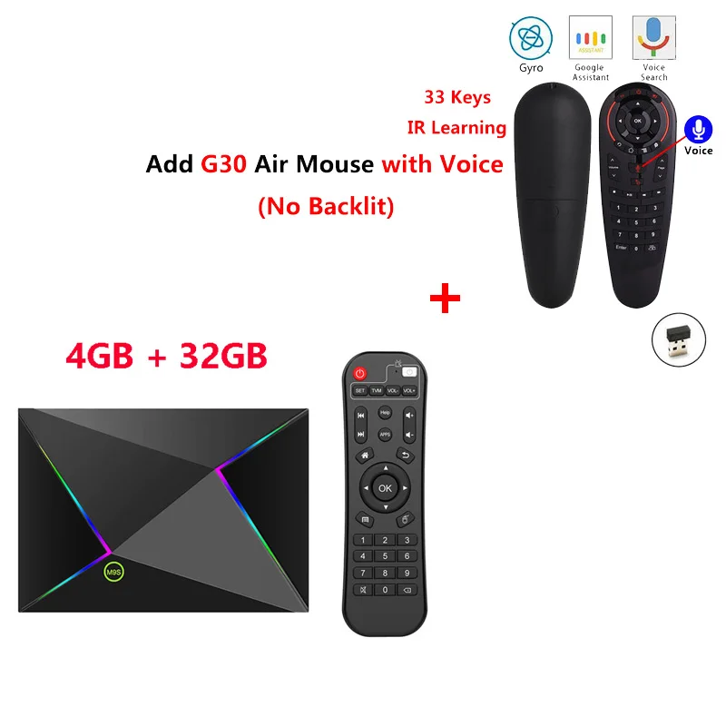 M9S Z8 Allwinner H6 четырехъядерный Android 9,0 Smart Tv Box 4 Гб ОЗУ 32 Гб ПЗУ 2,4 ГБ Wifi телеприставка 6K H.265 Youtube медиаплеер - Цвет: 4GB32GB add g30s