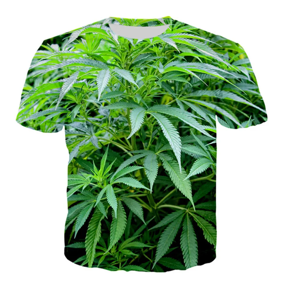 

Футболка с 3D принтом для мужчин и женщин, модная тенниска с натуральными зелеными сорняками для мальчиков и девочек, подростков, крутая футб...